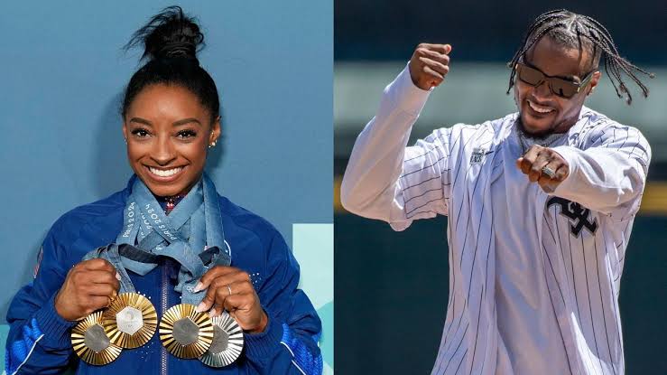 NFL fans claim Simone Biles 'should be STRIPPED of all her medals' for major wardrobe blunder as Olympic gymnast cheers on husband Jonathan Owens