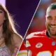 Taylor Swift wears a mini skirt with Travis Kelce, causing him to walk faster as she turns heads