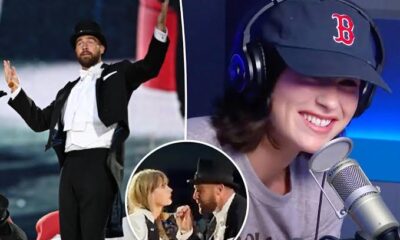 See how Travis Kelce played a key role in calming the nerves of singer Gracie Abrams before she performed alongside Taylor Swift in what was one of the biggest moments of her career.