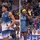 Ben Shelton unwittingly created a comical moment during his mixed doubles match at the US Open, leaving his partner, Coco Gauff, to high-five herself in front of a packed crowd.