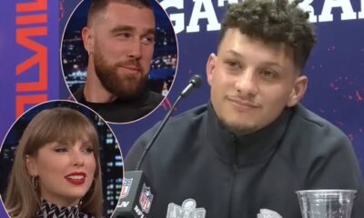 Patrick Mahomes denies that Taylor Swift has been a 'distraction' to Travis Kelce and the Chiefs...Rather, he said "Not only is she a source of inspiration, she has..."